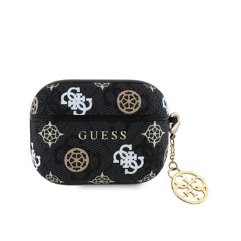 Guess PU 4G Peony Charm Pouzdro pro AirPods Pro Black