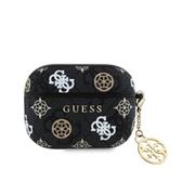 Guess PU 4G Peony Charm Pouzdro pro AirPods Pro Black