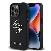 Guess PU Grained 4G Metal Logo Zadní Kryt pro iPhone 13 Pro Black