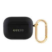 Guess PU Grained Classic Logo Pouzdro pro AirPods Pro Black