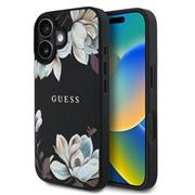 Guess PU Grained Magnolia MagSafe Zadní Kryt pro iPhone 16 Black