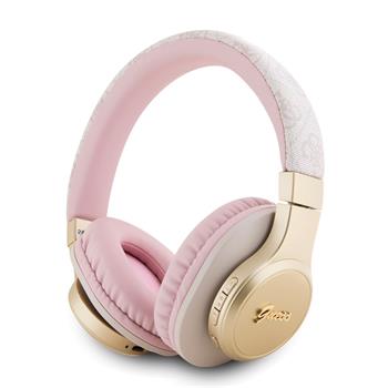 Guess PU Leather 4G Script Logo BT5.3 Stereo Headphone Pink