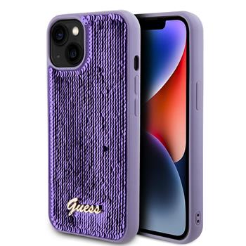 Guess Sequin Script Logo Zadní Kryt pro iPhone 13 Purple