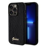 Guess Sequin Script Logo Zadní Kryt pro iPhone 14 Pro Max Black