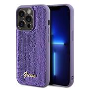 Guess Sequin Script Logo Zadní Kryt pro iPhone 14 Pro Max Purple