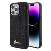 Guess Sequin Script Logo Zadní Kryt pro iPhone 15 Pro Max Black