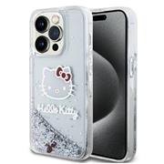 Hello Kitty Liquid Glitter Electroplating Head Logo Zadní Kryt pro iPhone 13 Pro Transparent