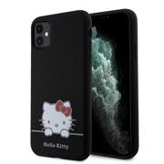 Hello Kitty Liquid Silicone Daydreaming Logo Zadní Kryt pro iPhone 11 Black