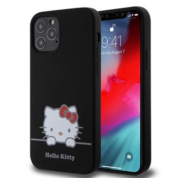 Hello Kitty Liquid Silicone Daydreaming Logo Zadní Kryt pro iPhone 12/12 Pro Black