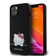 Hello Kitty Liquid Silicone Daydreaming Logo Zadní Kryt pro iPhone 13 Black