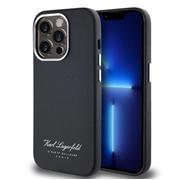 Karl Lagerfeld Grained PU Hotel RSG Zadní Kryt pro iPhone 13 Pro Black