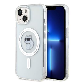 Karl Lagerfeld IML Choupette MagSafe Zadní Kryt pro iPhone 15 Transparent