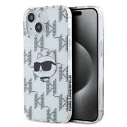 Karl Lagerfeld IML Electroplated Choupette Head Zadní Kryt pro iPhone 15 Transparent