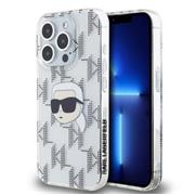 Karl Lagerfeld IML Electroplated Karl Head Zadní Kryt pro iPhone 15 Pro Max Transparent