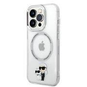 Karl Lagerfeld IML Karl and Choupette MagSafe Zadní Kryt pro iPhone 13 Pro Transparent