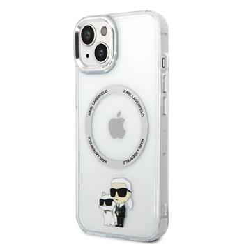 Karl Lagerfeld IML Karl and Choupette MagSafe Zadní Kryt pro iPhone 13 Transparent