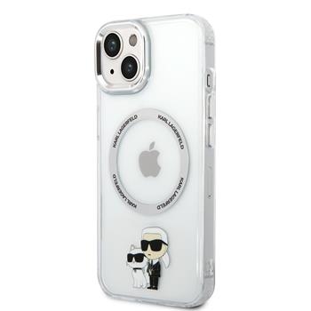 Karl Lagerfeld IML Karl and Choupette MagSafe Zadní Kryt pro iPhone 14 Plus Transparent