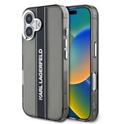 Karl Lagerfeld IML Stripe Logo Zadní Kryt pro iPhone 16 Black