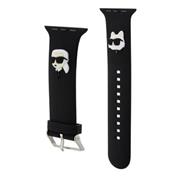 Karl Lagerfeld Karl and Choupette Head NFT Řemínek pro Apple Watch 42/44/45/46/49 Black