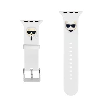 Karl Lagerfeld Karl and Choupette Řemínek pro Apple Watch 42/44/46mm White