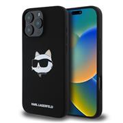 Karl Lagerfeld Liquid Silicone Choupette Head MagSafe Zadní Kryt pro iPhone 16 Pro Max Black