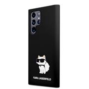 Karl Lagerfeld Liquid Silicone Choupette NFT Zadní Kryt pro Samsung Galaxy S23 Ultra Black