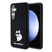 Karl Lagerfeld Liquid Silicone Choupette NFT Zadní Kryt pro Samsung Galaxy S24+ Black