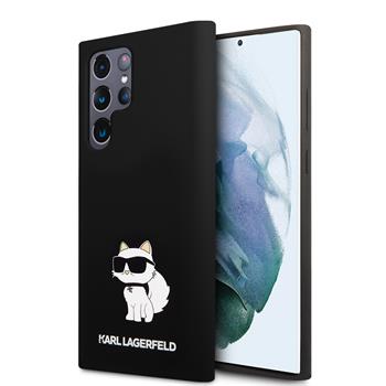 Karl Lagerfeld Liquid Silicone Choupette NFT Zadní Kryt pro Samsung Galaxy S24 Ultra Black