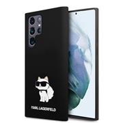 Karl Lagerfeld Liquid Silicone Choupette NFT Zadní Kryt pro Samsung Galaxy S24 Ultra Black