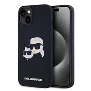 Karl Lagerfeld Liquid Silicone Double Heads Magsafe Zadní Kryt pro iPhone 14 Black