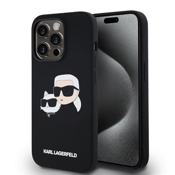 Karl Lagerfeld Liquid Silicone Double Heads Magsafe Zadní Kryt pro iPhone 14 Pro Max Black