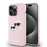 Karl Lagerfeld Liquid Silicone Double Heads Magsafe Zadní Kryt pro iPhone 14 Pro Max Pink