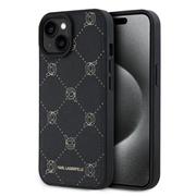 Karl Lagerfeld PU Karl Heads Pattern Magsafe Zadní Kryt pro iPhone 15 Black