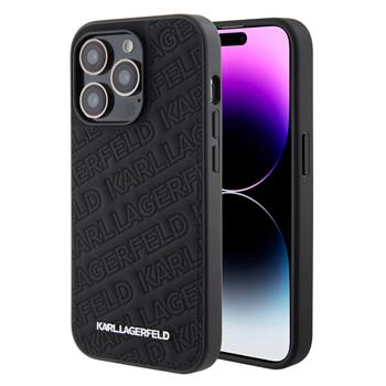 Karl Lagerfeld PU Quilted Pattern Zadní Kryt pro iPhone 15 Pro Black