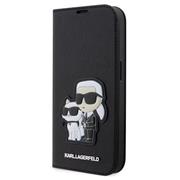 Karl Lagerfeld PU Saffiano Karl and Choupette NFT Book Pouzdro pro iPhone 13 Pro Black