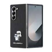 Karl Lagerfeld PU Saffiano Karl and Choupette Zadní Kryt pro Samsung Galaxy Z Fold 6 Black