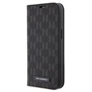 Karl Lagerfeld PU Saffiano Monogram Book Pouzdro pro iPhone 13 Pro Black