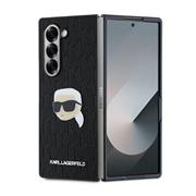 Karl Lagerfeld PU Saffiano Monogram Karl Head Zadní Kryt pro Samsung Galaxy Z Fold 6 Black