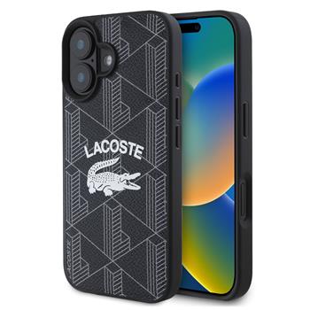 Lacoste Blend Monogram MagSafe Zadní Kryt pro iPhone 16 Black