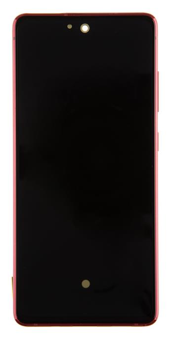 LCD displej + Dotyk + Přední Kryt Samsung G781 5G Galaxy S20 FE Cloud Red (Service Pack)