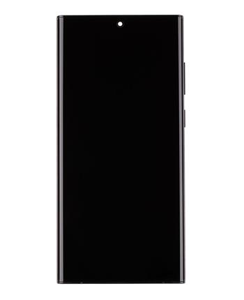 LCD displej + Dotyk + Přední kryt Samsung S908B Galaxy S22 Ultra Phantom Black (Service Pack)