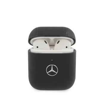 Mercedes Kožené Pouzdro pro AirPods 1/2 Black