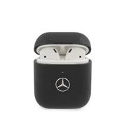 Mercedes Kožené Pouzdro pro AirPods 1/2 Black