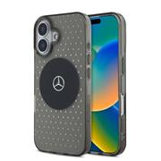 Mercedes PC/TPU Star Pattern MagSafe Zadní Kryt pro iPhone 16 Black