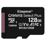 microSDXC 128GB Kingston Canvas Select + w/a