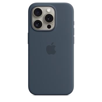 MT1D3ZM/A Apple Silikonový Kryt vč. Magsafe pro iPhone 15 Pro Storm Blue