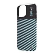 OBAL:ME Flossy Stripes Kryt pro Apple iPhone 15 Pro Max Black/Sky Blue