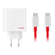 OnePlus SUPERVOOC 80W GaN Dual USB-A + USB-C Cestovní Nabíječka + USB-C/USB-C Kabel  White