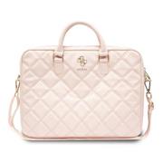 Guess PU Quilted 4G Metal Logo Taška na Notebook 15/16" Pink