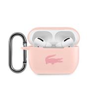 Lacoste Liquid Silicone Glossy Printing Logo Pouzdro pro Airpods Pro Pink